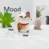 Chaveiro de gato da sorte fofo, pingente de boneca, borracha macia, pvc, tridimensional, boneca, capa de celular, chaveiro de borracha creme, decoração