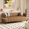 Sofá Ligero Estilo Minimalista de Cuero con Forma de Pata de Gato para Apartamentos Pequeños, Sala de Estar, Apartamento, Oficina, Sofá para Varias Personas