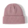 Moda Estilo Coreano Sombrero Multicolor Piel de Melón para Niños Sombrero Cálido para Otoño e Invierno Resistente al Viento para Exteriores Color Liso Sombrero de Punto En Stock Venta al por Mayor