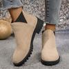 Comercio exterior transfronterizo talla grande 2024 otoño nuevo punta redonda baja tacón grueso manga estilo europeo y americano moda botas Martin de mujer
