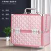 Estuche cosmético simple para mujer portátil de gran capacidad portátil multicapa Cosméticos Uñas tatuaje caja de herramientas con cerradura al por mayor