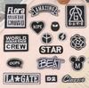 Duoku Etiqueta Bordada por Computadora Capítulo Parche de Letra Inglesa Accesorios de Ropa Insignia Etiqueta de Tela Parche de Tela Bordada Blanco y Negro