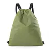 Mochila Ligera Bolsillo con Cierre de Cordón Hombres y Mujeres Cuadros Casual Senderismo al Aire Libre Mochila con Cierre de Cordón Estudiante Bolsa Escolar Moderna