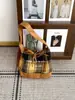 Bolso de lana a cuadros estilo otoño e invierno para mujer, bolso de hombro y bandolera patchwork de gamuza vintage, bolso tote casual versátil