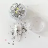 Novas unhas de lantejoulas estilo coreano unhas flash pop sereia lantejoulas hexagonais mola de cebola verão conjunto decorações de unhas