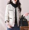 Jaqueta Chanel-Style Nova Estilo Primavera 2026 para Mulheres, Novo Modelo Outono 2026, Elegante Jaqueta Curta de Tweed Francês