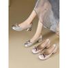 Zapatos Mary Jane de Tacón Alto Tacones Altos para Mujer 2024 Explosivos de Tacón Grueso para Viajar Combinan con Todo Poco Profundos con Lazo Zapatos de Ballet