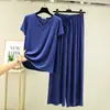 Camiseta de Verano para Mujer de Manga Corta Holgada de Modal Talla Grande Color Sólido Top Fino de Cuello Redondo Camisa Básica Versátil