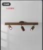 Sala de estar sin luz principal focos superficie de nogal luces de riel de montaje superficial para pared de fondo dormitorio vestidor pasillo iluminación de estilo chino nuevo