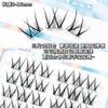 Cílios Postiços Espessos V Duplo Cílios Curvados Flor Pequena Preguiçosa Cílios Femininos Cachos Individuais Cabelo Sobrenatural Beleza Flu Preto Hastes Finas