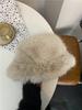 Sombrero de pescador de felpa para mujer otoño e invierno estilo japonés que hace que la cara se vea pequeña cálido protección para las orejas sombrero de cubeta sombrero peludo liso estilo coreano moda