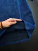 Camisa Polo Klein Azul con Patrón de Escamas de Dragón, Cuello Camisero, para Hombre, Verano, Delgada, Transpirable, Estilo Americano, Hombro Normal, Tres Rayas, Manga Corta