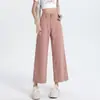 Naranja Infantil # Jeans de Pierna Ancha Tencel de Verano para Mujer, de Cintura Alta, Corte Holgado, Adelgazantes, Modernos, Versátiles, Pantalones Cortos.