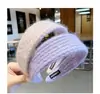 Diadema de punto francés retro para mujer, diadema de lana para viaje, coleta simple de celebridad de Internet, pasador de presión versátil para salir de Corea del Sur