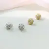 Th0156 S999 Aretes de Flor de Hortensia con Aguja de Plata Estilo Pequeño y Aromático Suaves y Dulces 2025 Nuevo Estilo Popular para Mujeres