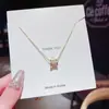 Popular online celebridade titânio colar de aço pingente de cintura pequena das mulheres real ouro galvanizado nicho design clavícula cadeia moda all-match moda