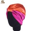 Gorro turbante de satén elástico de doble capa de seda artificial para quimioterapia gorro de noche comercio electrónico transfronterizo suministro de alta calidad