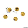 Acero Inoxidable Chapado al Vacío Color 18K Conservación del Color Cuentas con Patrón de Cuchillo Cuentas Redondas Facetadas Cuentas Espaciadoras Material para Manualidades con Cuentas Cuentas de Flor Cortada