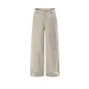 Calça de trabalho reta vibe masculina marca tendência high street personalidade design de bolso senso retrô desgastado perna larga calça casual