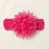Novo Produto Transfronteiriço Europeu e Americano Faixa de Cabeça Infantil de Chiffon com Flor Faixa Elástica para Bebê Fontanela Acessórios de Cabelo Faixa de Cabeça para Bebê