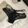 Ventas Directas de Fábrica Superventas Transfronterizos Lencería Sexy de Encaje Puro para Mujer Tanga con Tira de Lazo y Corte en la Entrepierna