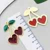 Pendientes Colgantes de Aleación Acrílica de Cereza de Cristal 3D para Hacer Manualidades Transfronterizos, Collares, Llaveros, Accesorios de Joyería