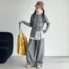 Roupa de outono para meninas 2026 nova coleção: Cardigã suéter estilo coreano e calça pantalona para meninas do ensino fundamental