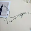 Accesorios Transfronterizos Europeos y Americanos Colgante de Remaches Punk Cadena de Cintura para Mujeres Anillo de Metal Versátil Cadena Multicapa Cadena para Pantalones