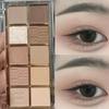 Liquidación EspecialMenta Dulce Nueva Paleta de Sombras de Ojos Mate Perlado Tonos Tierra Maquillaje Europeo y Americano Paleta de Sombras Color Cemento