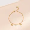 Nova Pulseira de Flor de Zircônio em Aço Inoxidável Europeia e Americana Mais Vendida Design Geométrico Anel de Mão Personalidade Nicho Pulseira de Estrela do Mar