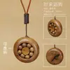 Peça de Mão com Contas da Fortuna de Jacarandá e Cipreste Chinês para Alívio do Estresse, Exercitador de Mão Sólido de Madeira para Atrair Riqueza para Meia-Idade e Idosos, Fenghuo Lun