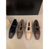 Zapatos de Piel Sintética Mary Jane Zapatos de Mujer 2025 Nuevo Otoño Cálidos de Algodón para la Noche