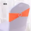 Respaldo elástico para silla de hotel, correa con lazo floral, respaldo para silla de banquete, funda para silla de boda, decoración de respaldo de silla al por mayor