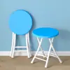Silla Plegable Taburete Pequeño Uso en Casa Taburete Plegable Resistente Taburete Alto Taburete Sencillo con Respaldo Taburete Redondo Portátil