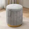Banco de Maquiagem, Banco Redondo de Luxo Leve, Cadeira para Quarto, Banco Armazenador Moderno, Banco de Sofá, Banco para Penteadeira, Cadeira Pequena para Maquiagem