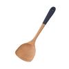 Espátula de Madeira de Faia doméstica antiaderente espátula de cozinha espátula de madeira criativa resistente a altas temperaturas cabo azul concha para sopa conjunto de utensílios de cozinha