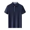 Camisa polo de manga corta Desan Ice Bead 70D 175G, tela de doble cara, cuello sin costuras, con logo estampado, ropa de trabajo unisex