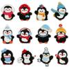 Adesivos de Tecido Bordados de Pinguim Fofo, Adesivos de Patch de Pinguim com Cachecol Fofo, Adesivos Bordados de Desenho Animado para Decoração de Roupas Infantis, Passar a Ferro