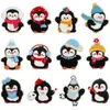 Patches de Tecido Bordados de Pinguim Desenho Animado Chapéu Decoração de Roupa de Pinguim Patins de Pintor Selo Bordado de Computador Patch