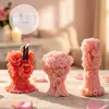 Molde de Vela Aromática de Pilar con Rosa en Relieve Retro Diseño Floral de Celebridad de Internet Vela de Cumpleaños Recuerdos de Boda