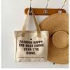 Bolso de Lona de Gran Capacidad para Mujer Otoño e Invierno Nuevo Estilo Artista Bolso de Hombro para Niña Bolso Tote con Letras Moderno que Combina con Todo
