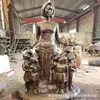 Escultura de Figura de Fibra de Vidrio Imitación Cobre Adornos para Hacer Escultura de Figura de Cobre Puro Bronce Boceto Fábrica de Tallado en Cobre