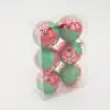 6cm Paquete de 6 Bolas de Navidad Pintadas Adornos para Árbol de Navidad Colgantes Bolas de Navidad Pintadas a Mano Bolas de Plástico Electroplateadas