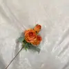 Rosa de Torre Simulada de 3 Cabezas Rama Única Escena de Boda Diseño Guía de Camino Arco Arreglo Floral Hogar Sala de Estar Centro Comercial Tienda Decoración