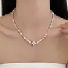 Collar de Perlas Sintéticas Florales Plateadas Estilo Nuevo 2026 para Mujer, Cadena de Cuello de Alta Gama, Cadena para Clavícula, Accesorio Versátil Apilable