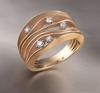 Hecheng anillo de dama de oro rosa y diamante nuevo transfronterizo anillo de cola simple elegante salida de fábrica
