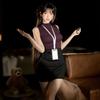 Lingerie Sexy Estilo Irmã Real Sexy Uniforme de Secretária Terno Ol Desejo Puro Tentação Slim Saia de Quadril Roupa Profissional Qqny