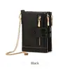 Cartera corta de mujer de nuevo estilo transfronteriza, cuero suave, bolso de mano de moda con cadena, 70% de descuento, monedero multifuncional con doble cremallera