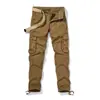 Pantalones de Trabajo Rectos para Hombre, Algodón Puro, Pantalones Casuales Multibolsillos, Ropa para Hombre de Marca Moderna, Pantalones Lavados para Jóvenes, Pantalones para Hombre de Todas las Estaciones