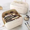 Bolsa de Cosméticos Portátil para Viagem Feminina de Grande Capacidade para Armazenamento e Lavagem Bolsa Organizadora Tipo Almofada Pronta para Venda